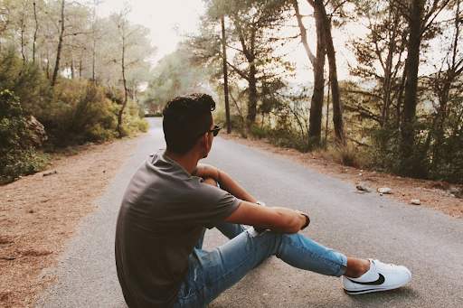 a contemplative man thinking about mobile homes or something interesting