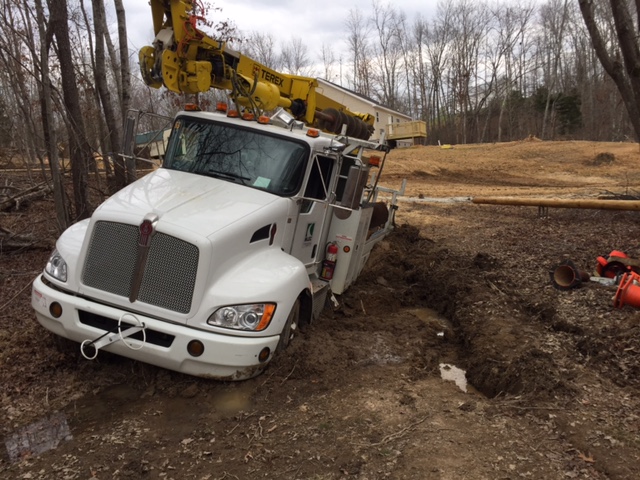 mobile home in the mud