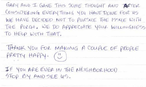 outline of a customer